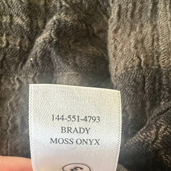 Rails Brady Plaid Textured Button Down Shirt Mossy Onyx Brown Black Women Large - Picture 6 of 7